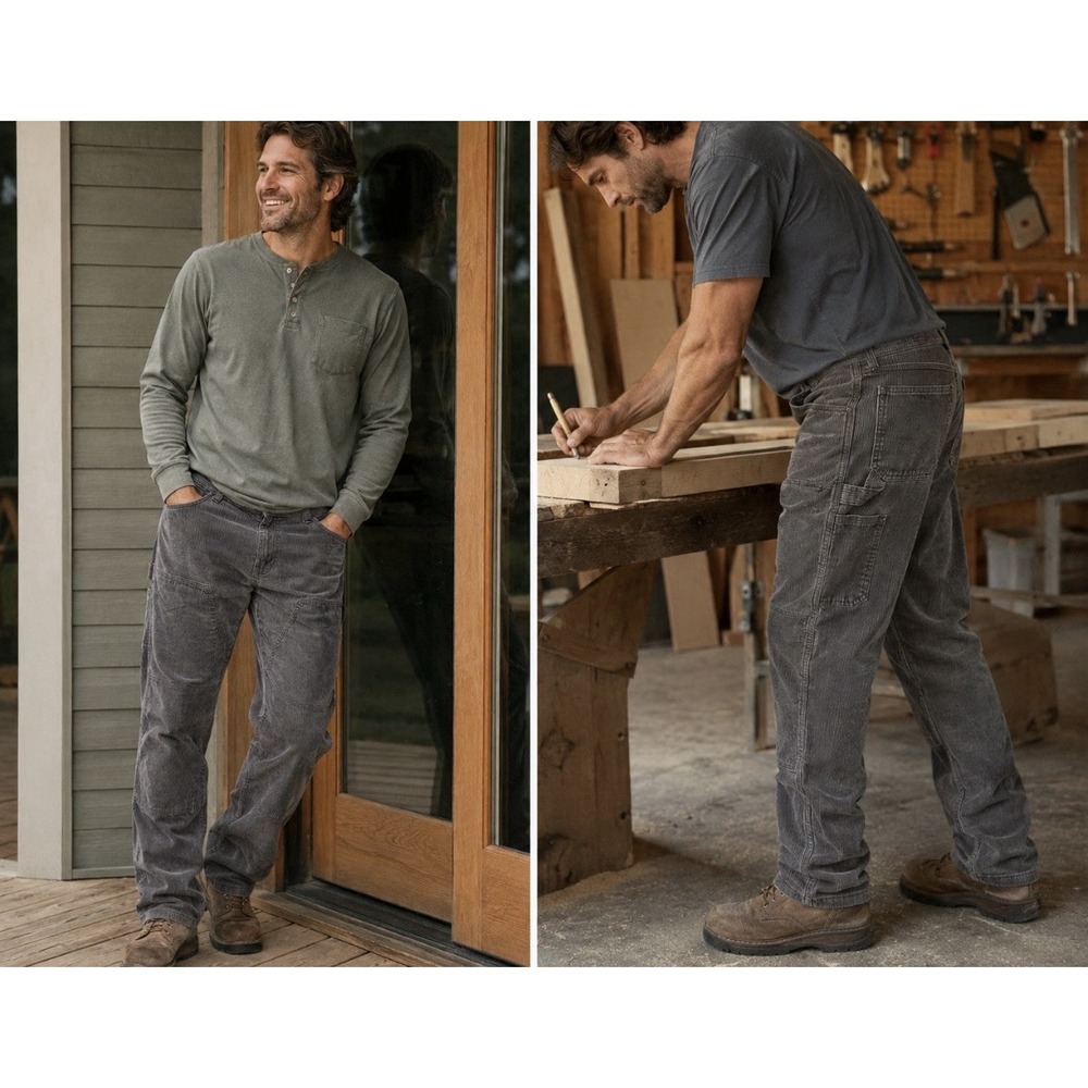 NO BOUNDARIES mens 32x31    Blue Corduroy Carpenter Pants